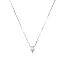 Load image into Gallery viewer, TALIA | White Pearl &amp; White Sapphire Necklace Necklaces AURELIE GI White Gold 
