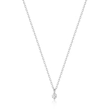 Load image into Gallery viewer, ESME | Floating Diamond Solitaire Necklace Necklaces AURELIE GI White Gold 
