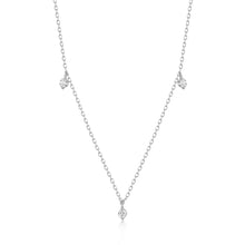 Load image into Gallery viewer, CRESSIDA | Floating Triple Diamond Necklace Necklaces AURELIE GI White Gold 
