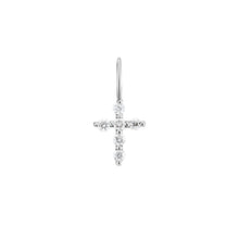 Load image into Gallery viewer, GRACE | Diamond Cross Charm Necklace Charms AURELIE GI White Gold 
