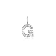 Load image into Gallery viewer, G | Diamond Initial Charm Necklace Charms AURELIE GI White Gold 
