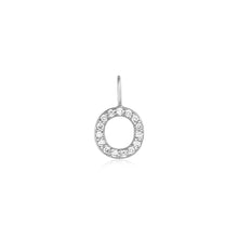 Load image into Gallery viewer, O | Diamond Initial Charm Necklace Charms AURELIE GI White Gold 
