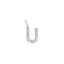 Load image into Gallery viewer, U | Diamond Initial Charm Necklace Charms AURELIE GI White Gold 
