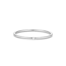 Load image into Gallery viewer, ZOE| Single Diamond Band Rings AURELIE GI 5 White Gold 
