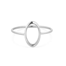 Load image into Gallery viewer, IRENE | Open Oval Ring Rings AURELIE GI #5 White Gold 

