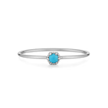 Load image into Gallery viewer, AMINA | Turquoise Solitaire Ring Rings AURELIE GI #5 White Gold 
