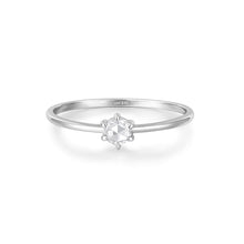 Load image into Gallery viewer, MARILYN | Solitaire Rose Cut White Sapphire Ring Rings AURELIE GI White Gold #5 
