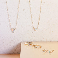 Load image into Gallery viewer, ZENA | Opal and Diamond Necklace Necklaces AURELIE GI 
