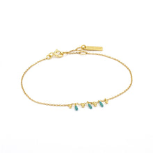 Load image into Gallery viewer, Gold Dotted Triple Drop Bracelet
