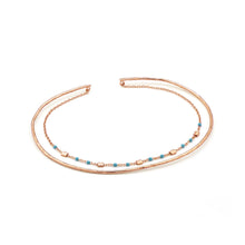 Load image into Gallery viewer, Rose Gold Dotted Double Bracelet
