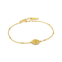 Load image into Gallery viewer, Gold Emblem Beaded Bracelet
