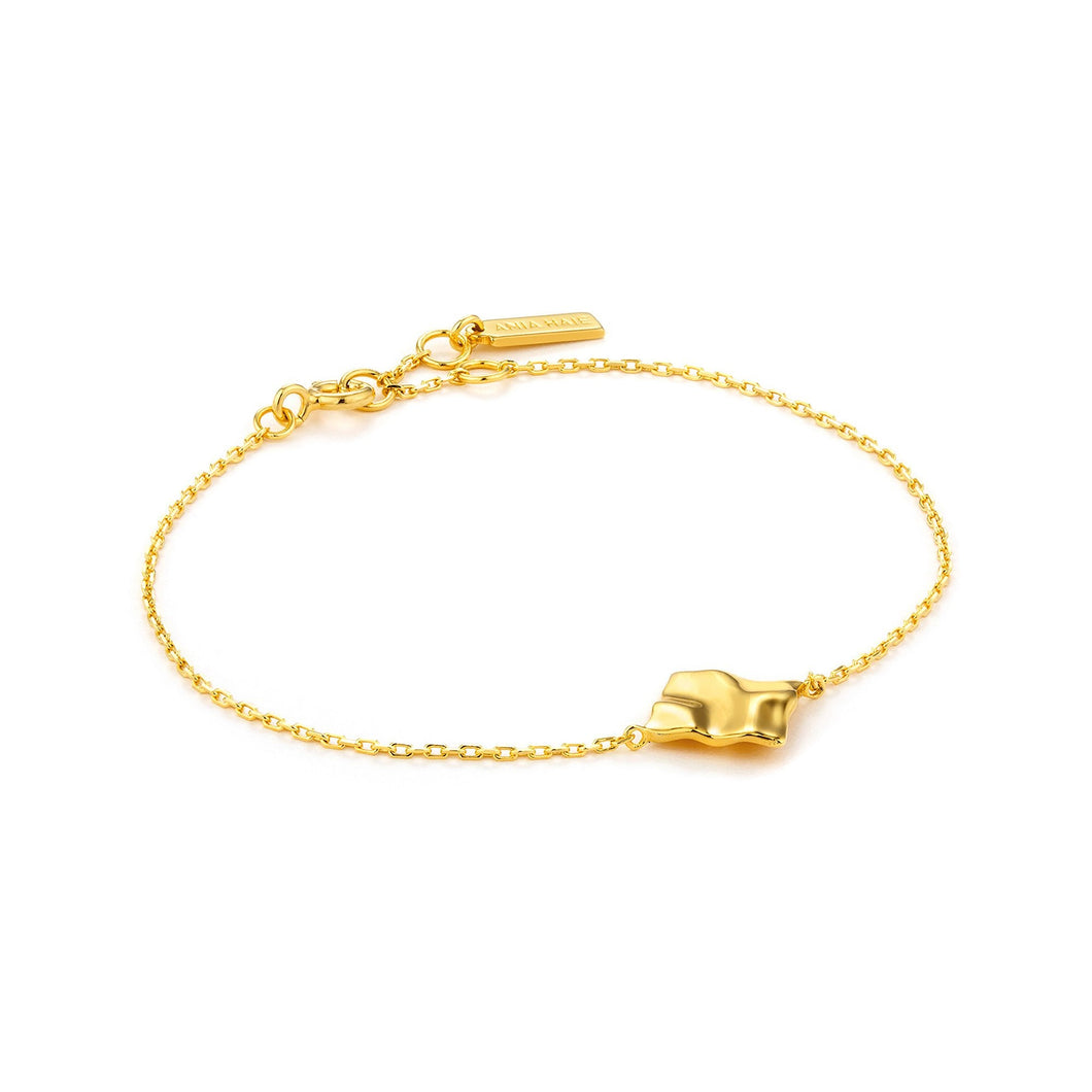 Gold Crush Square Bracelet