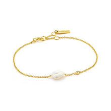 Load image into Gallery viewer, Gold Pearl Bracelet
