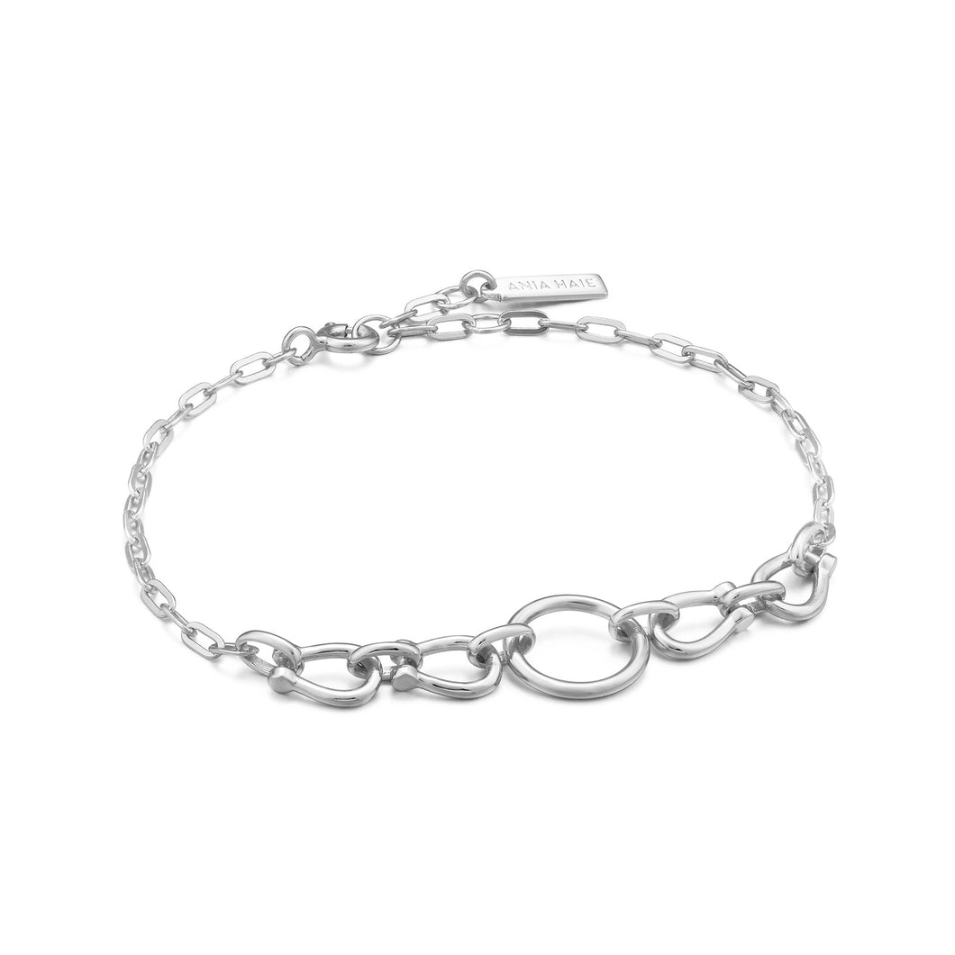 Silver Horseshoe Link Bracelet