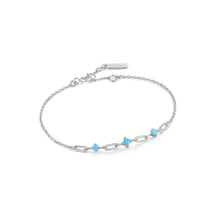 Load image into Gallery viewer, Silver Turquoise Link Bracelet
