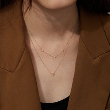 Load image into Gallery viewer, NORMA | Rose Cut Triple White Sapphire Necklace Necklaces AURELIE GI 
