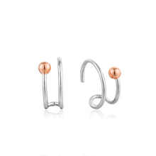 Load image into Gallery viewer, Silver Orbit Twist Earrings
