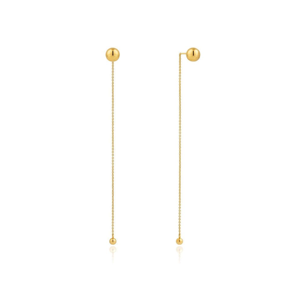 Gold Orbit Drop Earrings