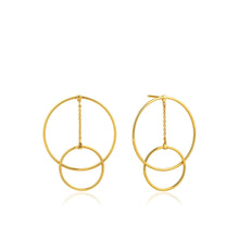 Load image into Gallery viewer, Gold Modern Front Hoop Earrings
