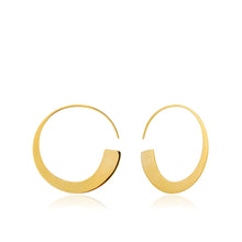 Load image into Gallery viewer, Gold Geometry Slim Hoop Earrings
