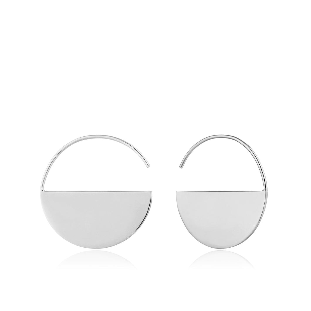 Silver Geometry Hoop Earrings