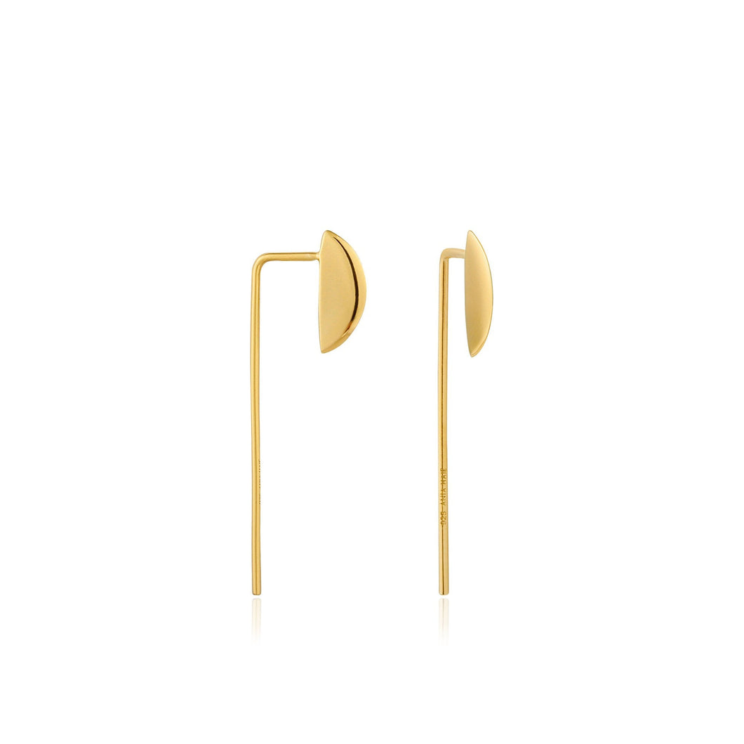 Gold Geometry Solid Drop Earrings