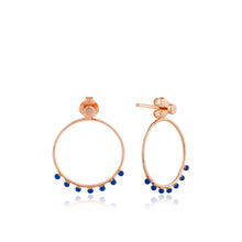 Load image into Gallery viewer, Rose Gold Dotted Front Hoop Earrings
