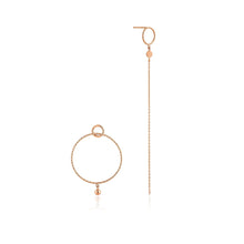 Load image into Gallery viewer, Rose Gold Textured Mismatched Earrings
