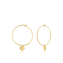 Load image into Gallery viewer, Gold Ripple Hoop Earrings
