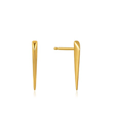 Load image into Gallery viewer, Gold Straight Spike Stud Earrings
