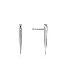 Load image into Gallery viewer, Silver Straight Spike Stud Earrings
