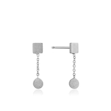 Load image into Gallery viewer, Silver Two Shape Drop Earrings
