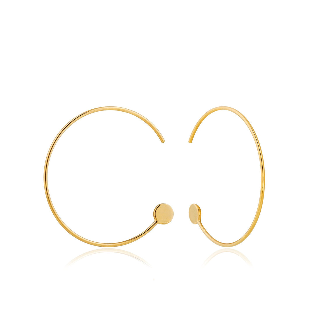 Gold Open Hoop Earrings