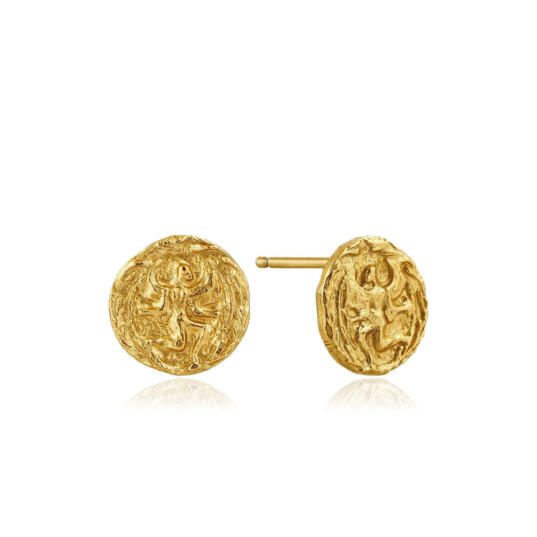 Gold Boreas Stud Earrings