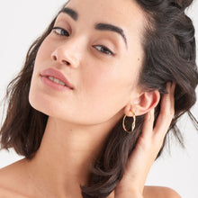 Load image into Gallery viewer, Gold Twist Hoop Earrings
