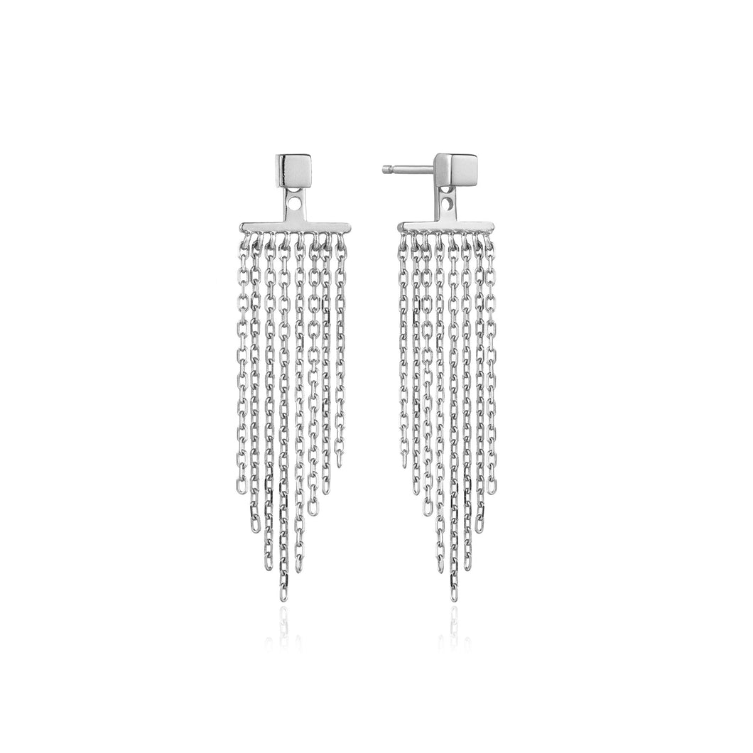 Silver Fringe Fall Ear Jackets