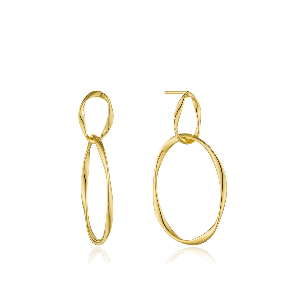 Gold Swirl Nexus Earrings