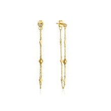 Load image into Gallery viewer, Gold Bohemia Chain Stud Earrings
