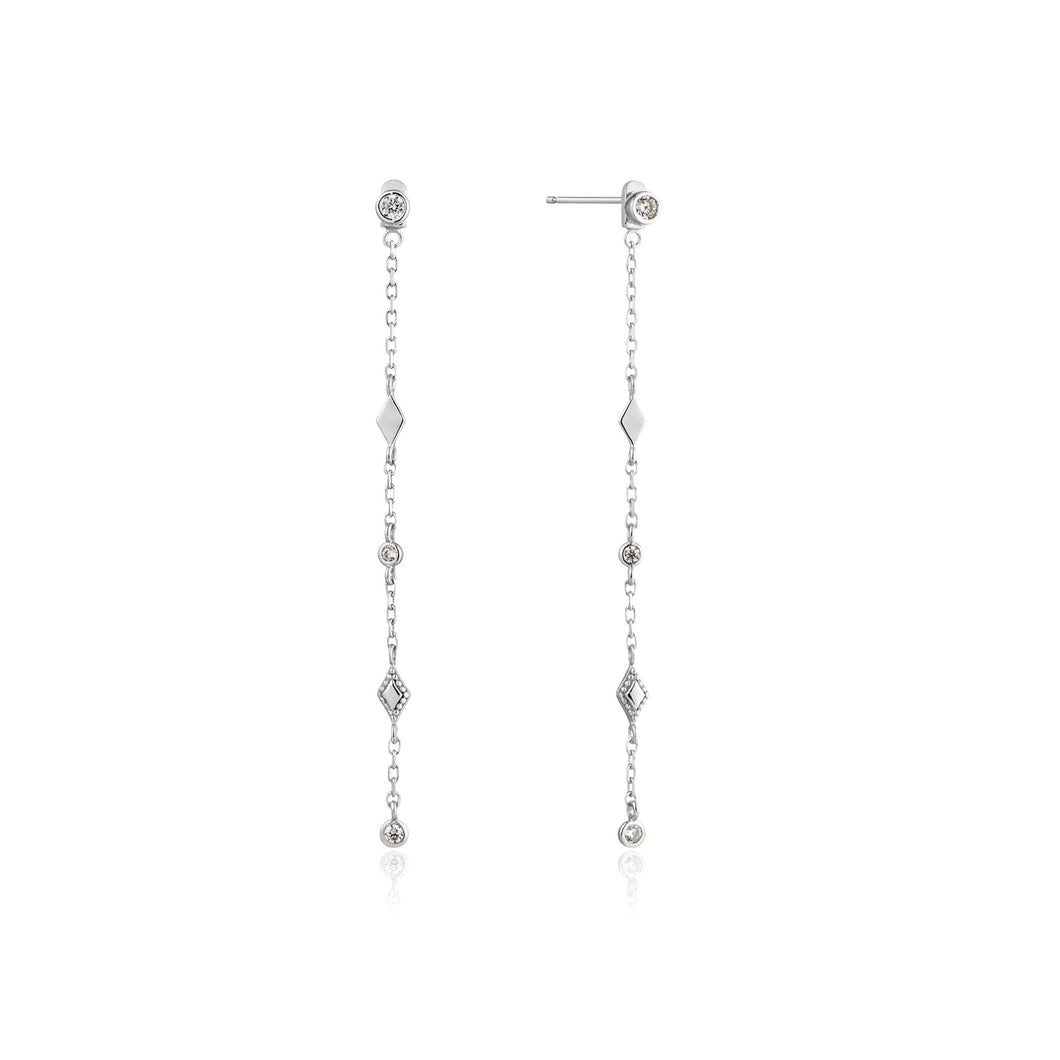 Silver Bohemia Shimmer Drop Earrings