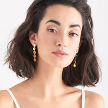 Load image into Gallery viewer, Gold Crush Multiple Discs Drop Earrings
