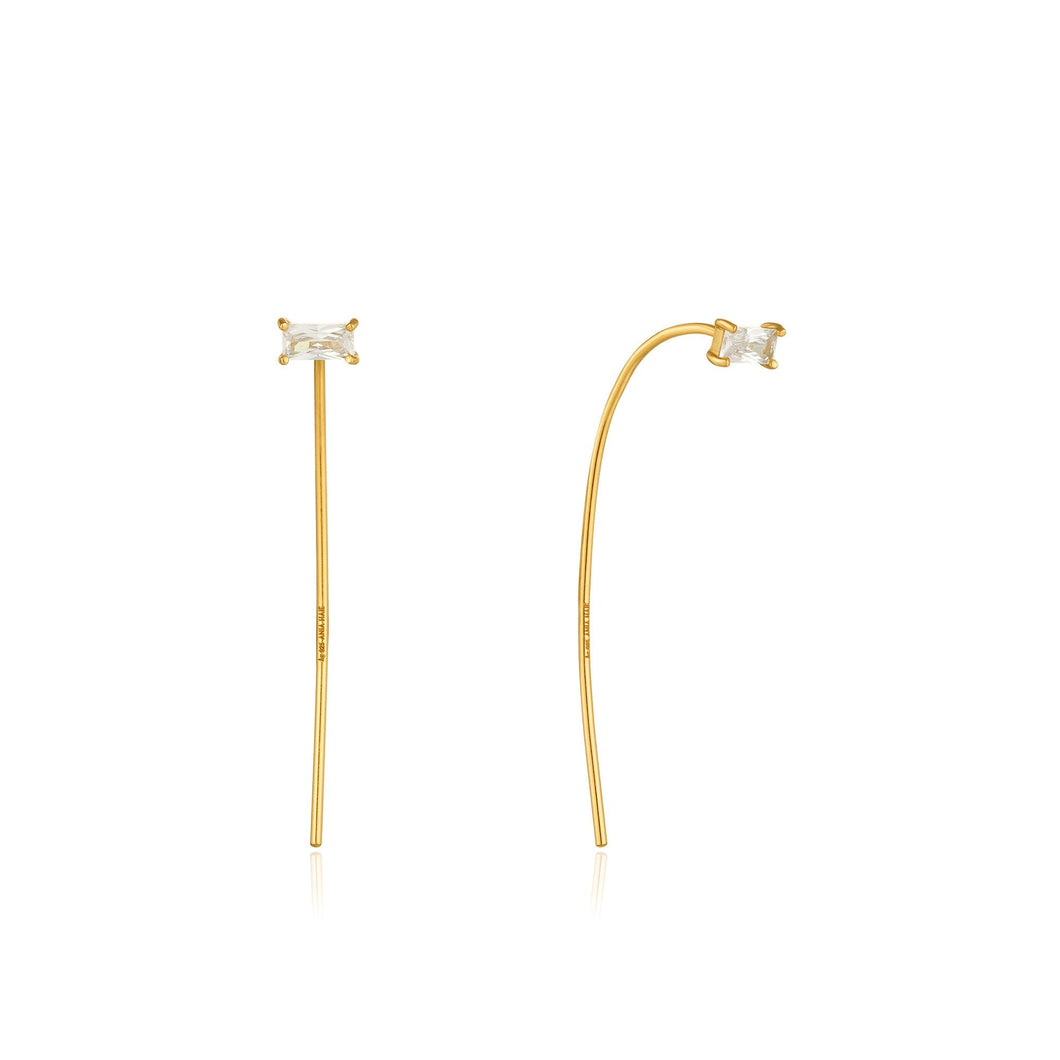 Gold Glow Solid Drop Earrings