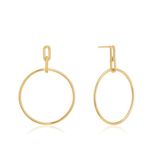 Load image into Gallery viewer, Gold Cable Link Hoop Earrings
