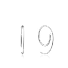 Load image into Gallery viewer, Silver Twist Through Earrings
