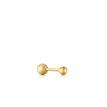 Load image into Gallery viewer, Mini Sphere Barbell Gold Single Earring
