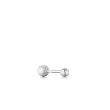 Load image into Gallery viewer, Mini Sphere Barbell Silver Single Earring
