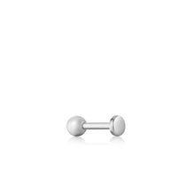 Load image into Gallery viewer, Silver Disc Barbell Single Earring

