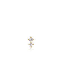 Load image into Gallery viewer, Gold Double Sparkle Barbell Single Earring
