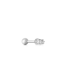 Load image into Gallery viewer, Silver Sparkle Crawler Barbell Single Earring
