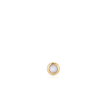 Load image into Gallery viewer, Gold Kyoto Opal Bezel Barbell Single Earring
