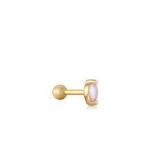 Load image into Gallery viewer, Gold Kyoto Opal Marquise Barbell Single Earring
